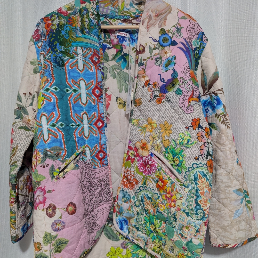 Johnny Was - Dreamer Reversible Foral Patchwork Jacket Size M